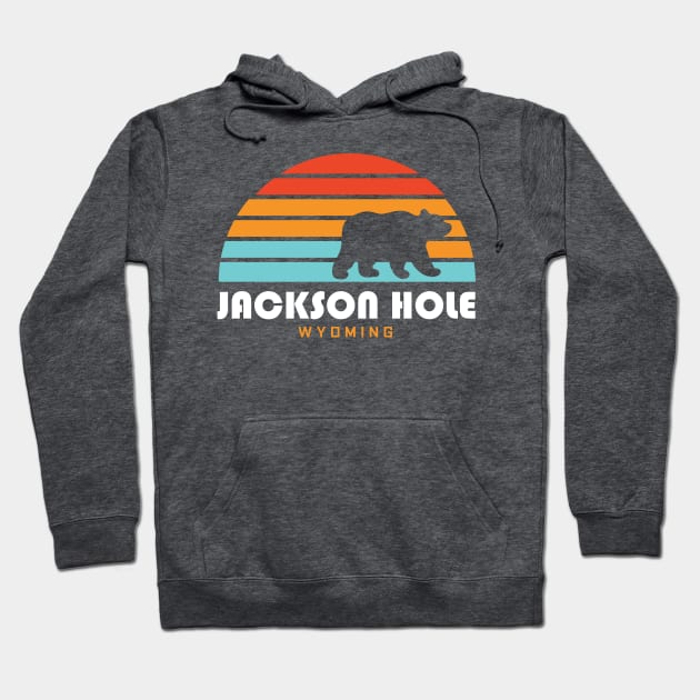 Jackson Hole Wyoming Bear Mountains Hoodie by PodDesignShop